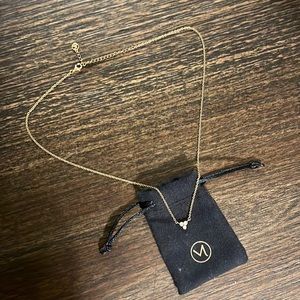 Mejuri✨ Lotus Necklace White Sapphire Gold Vermeil